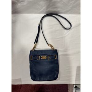 Michael Kors Dark Cobalt Blue Crossbody with Gold Accents